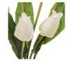 Buchet 7 lalele mediu artificiale PAMI, F1021-72, 37cm Alb thumbnail 4