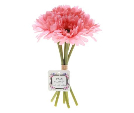 Buchet 6 crizantema elegant artificiale PAMI, F1021-81, 26cm Roz