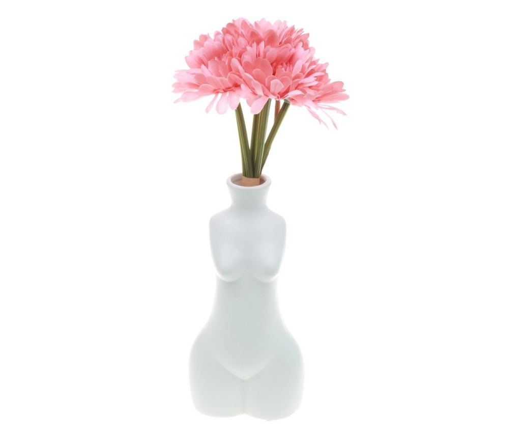 Buchet 6 crizantema elegant artificiale PAMI, F1021-81, 26cm Roz - 2
