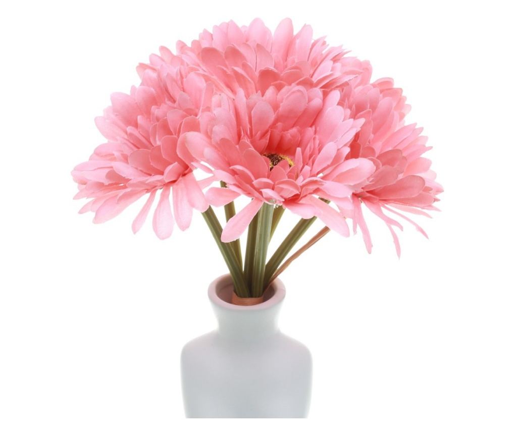 Buchet 6 crizantema elegant artificiale PAMI, F1021-81, 26cm Roz - 3