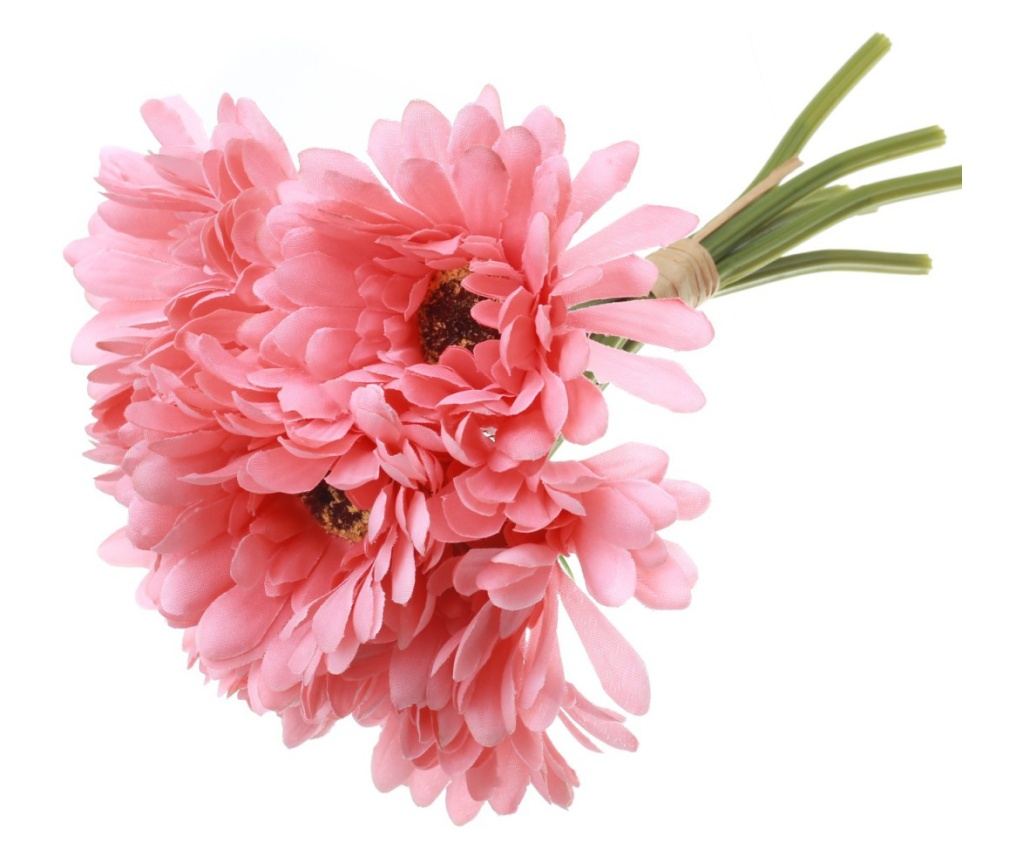 Buchet 6 crizantema elegant artificiale PAMI, F1021-81, 26cm Roz - 5