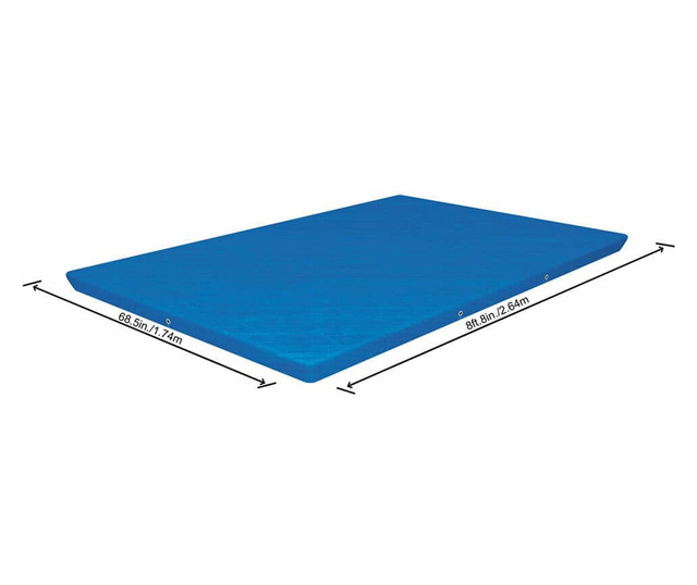 Ponyva Bestway téglalap alakú medencéhez, 259X170x61 cm, kék