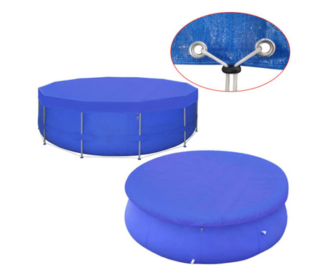 Покривало за басейн от PE, кръгла форма, 460 см, 90 г/м2