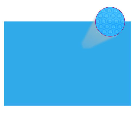 Prostokątna pokrywa na basen, 600 x 400 cm, PE, niebieska