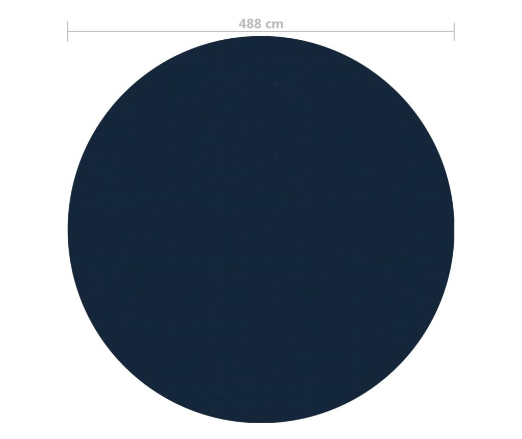 Пластмасово покривало за басейн, черно/синьо, 488 см, PE - 5