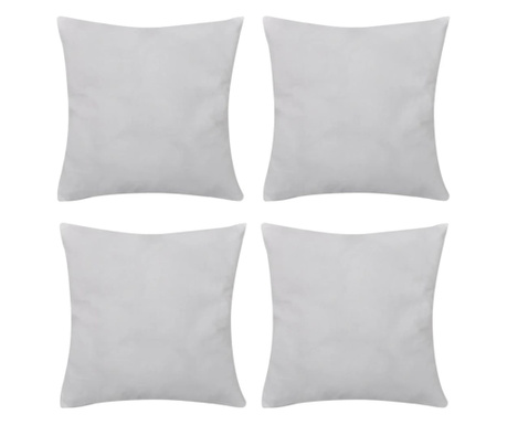 Калъфки за възглавници, 4 бр, памук, 50 x 50 см, бели