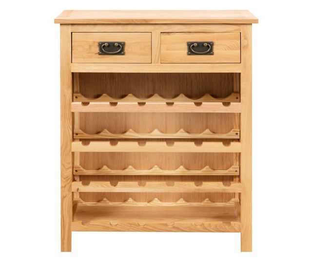 Dulap de vinuri, 72 x 32 x 90 cm, lemn masiv de stejar