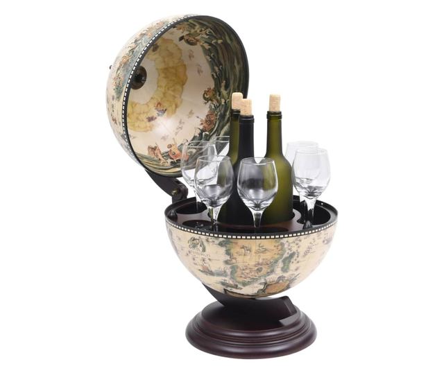 Bar tip glob pământesc suport sticle vin, alb, eucalipt