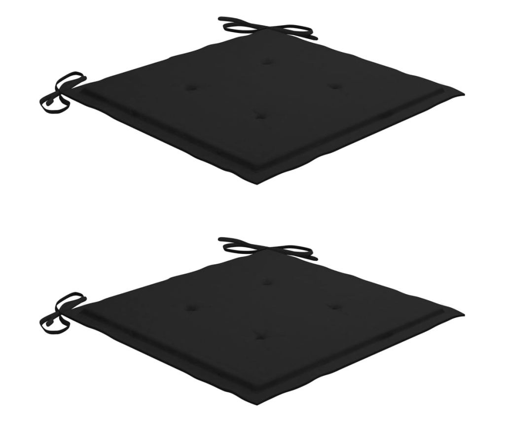 Градински столове с масичка за чай и възглавници, масивно акациево дърво - 6