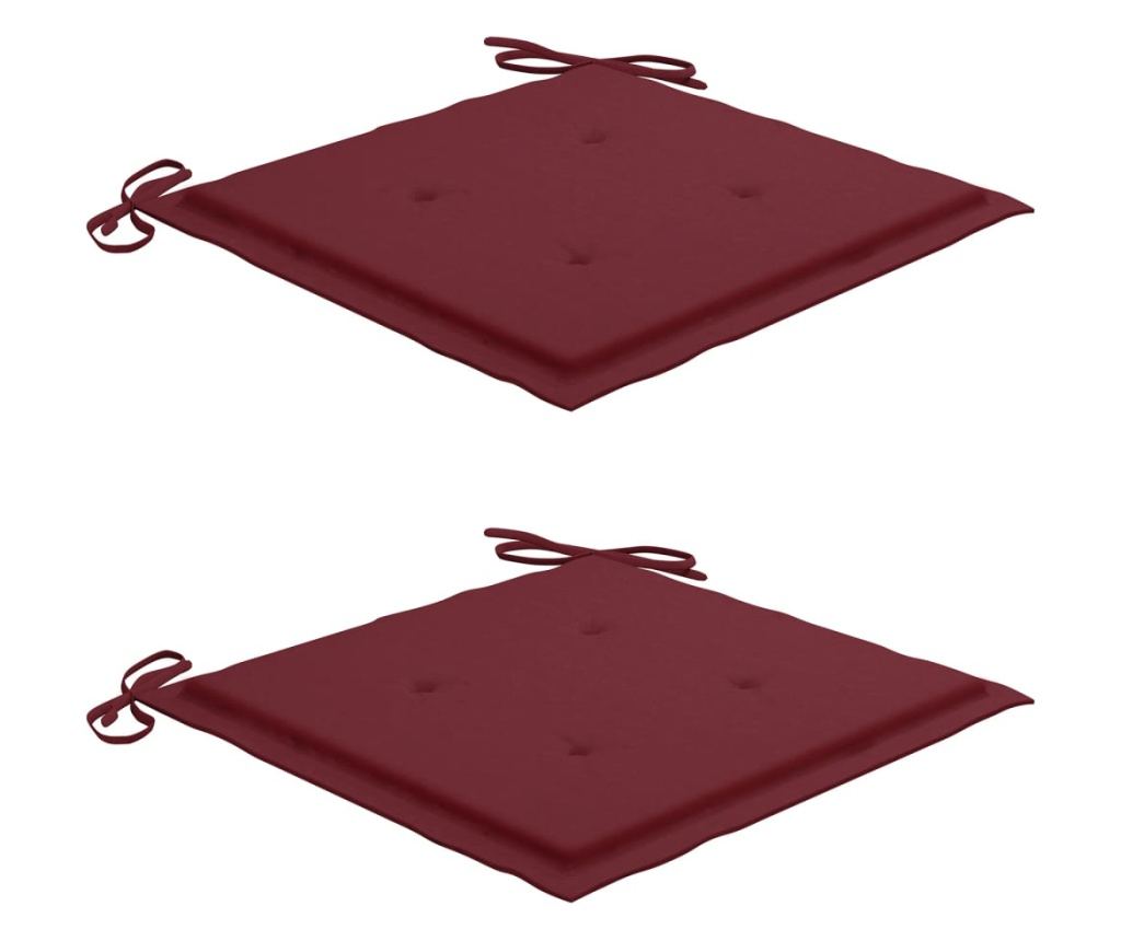 Градински столове с масичка за чай и възглавници, масивно акациево дърво - 6