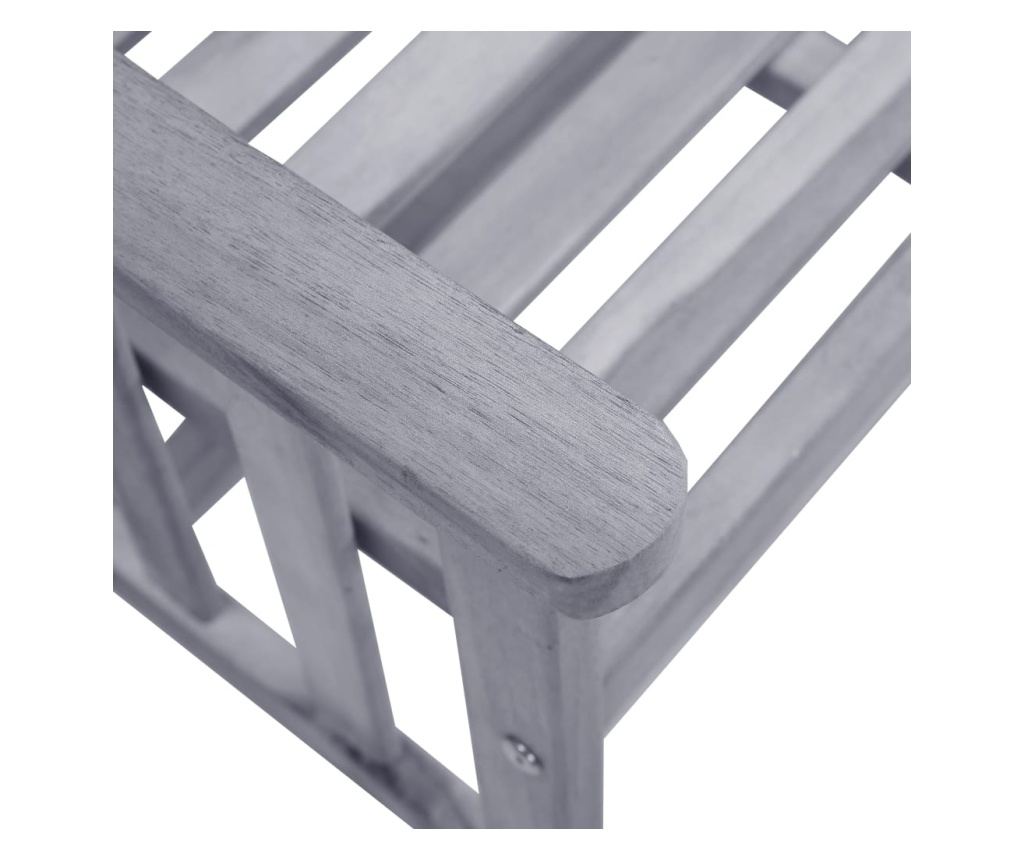 Градински столове с масичка за чай и възглавници, масивна акациева дървесина - 6