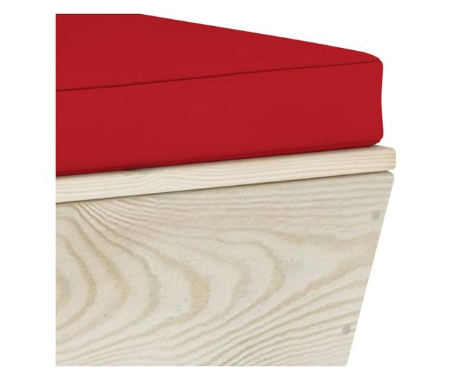 Canapea de mijloc paleți de grădină cu perne, lemn molid tratat