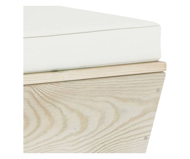 Tabureti za vrt od paleta s jastučićem, drvo smreke tretirano