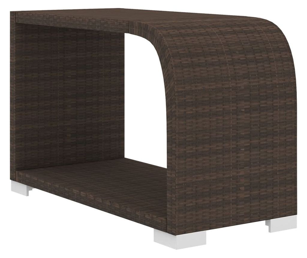 Set mobilier de grădină cu perne, 10 piese, maro, poliratan - 9