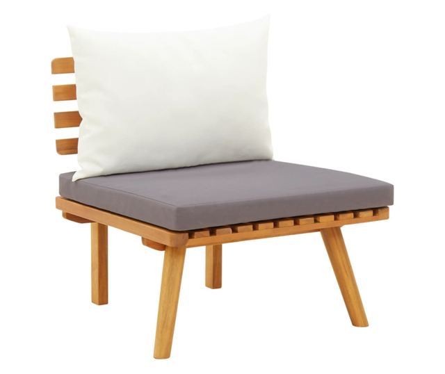 Vrtni set namještaja s jastucima, 4 dijela, masivno drvo akacije