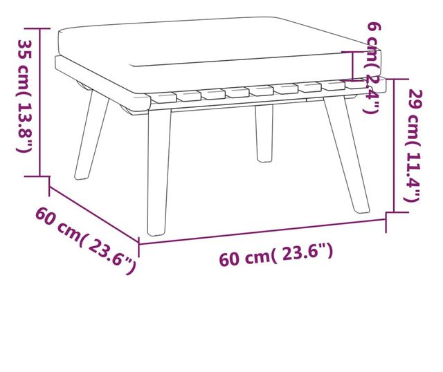 Vrtni set namještaja s jastucima, 8 dijelova, masivno drvo akacije