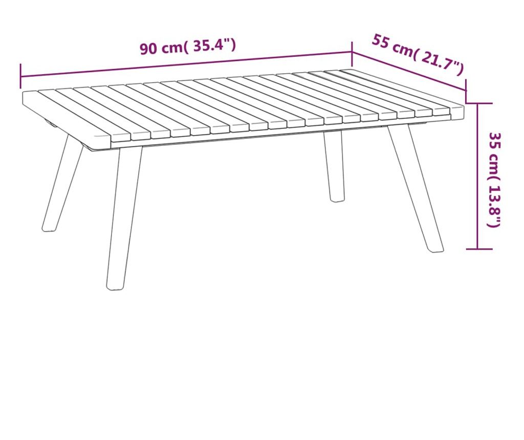 Градински лаундж комплект с възглавници, 9 части, акация масив - 8