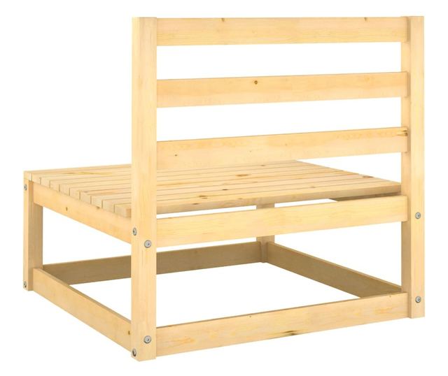 Canapele de mijloc gradina cu perne gri, 2 buc., lemn masiv pin