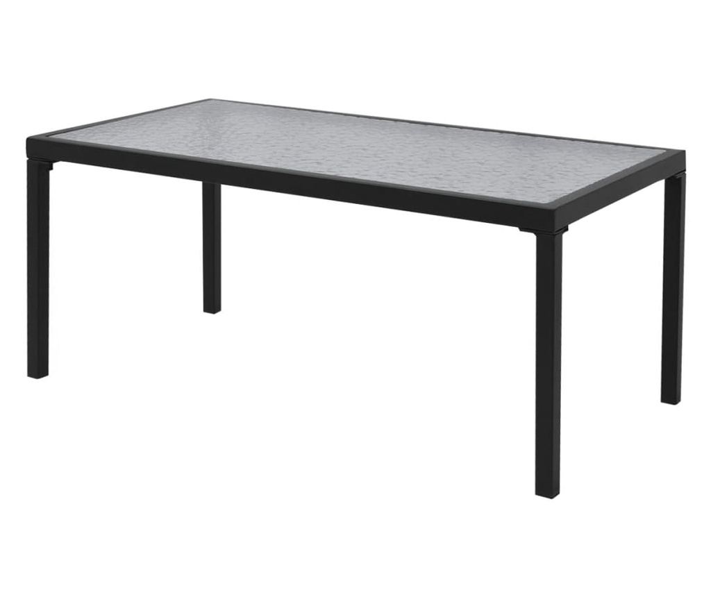Set vrtnega pohištva, 4 kosi, črna, tekstilena - 3
