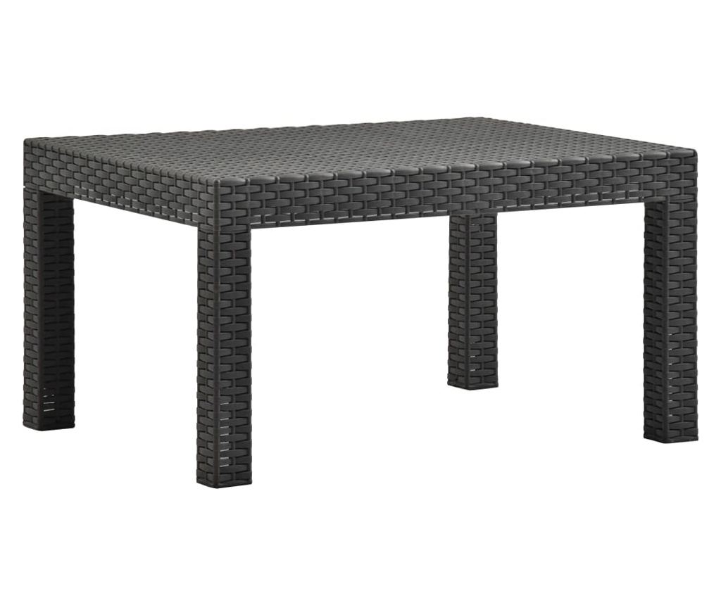 Set vrtnega pohištva s blazinami, 2 kosa, antracit, PP ratan - 6