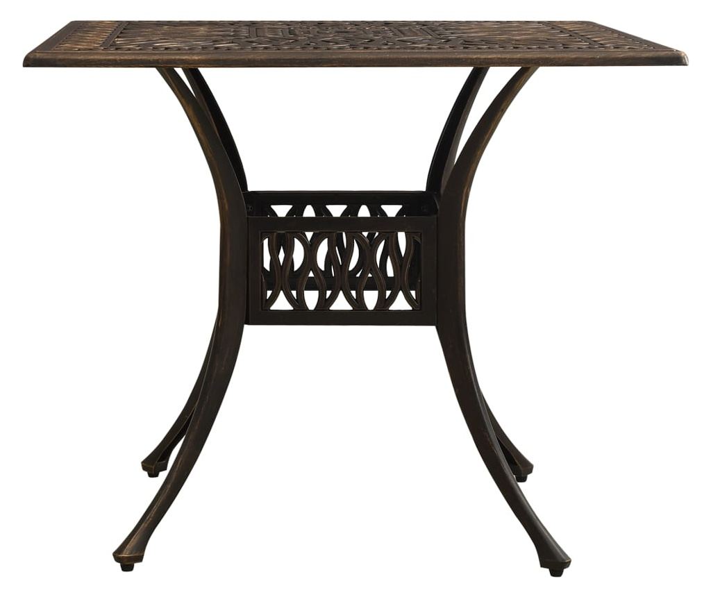 5-dijelni bistro set od lijevanog aluminija brončani - 24