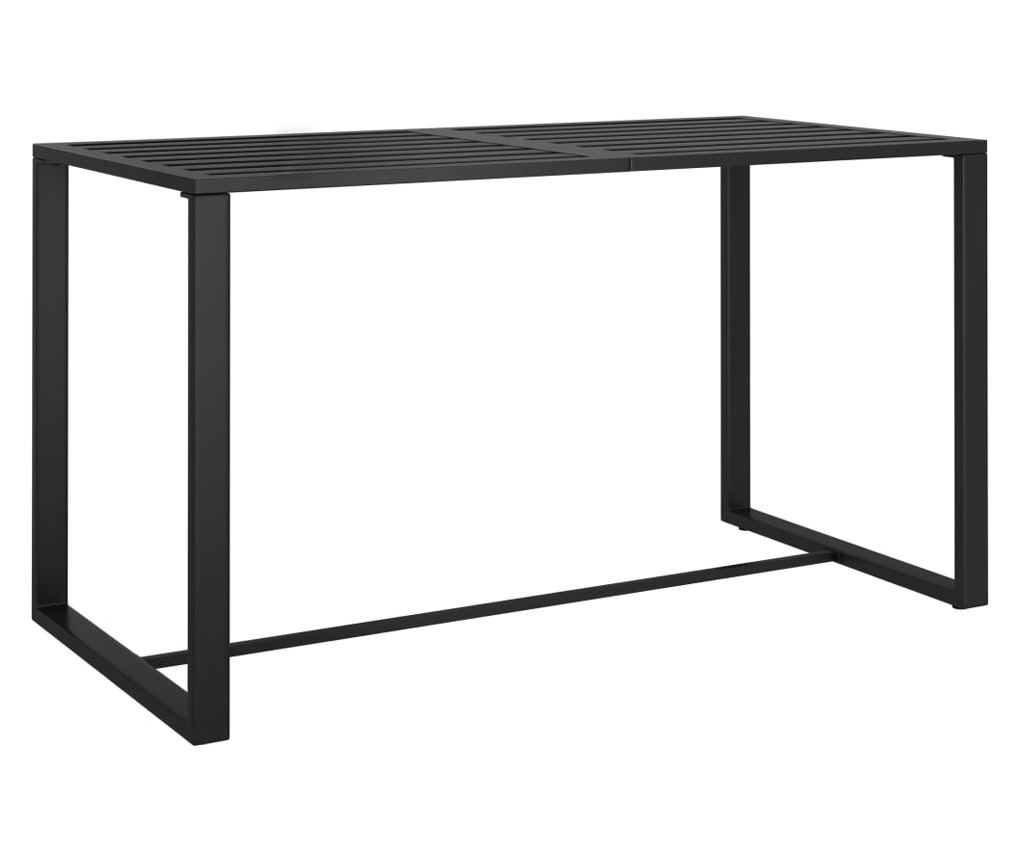 Градински комплект мебели с възглавници, 5 части, антрацит, алуминий - 2