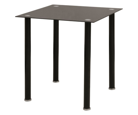 Set masă și scaune de bucătărie, trei piese, negru