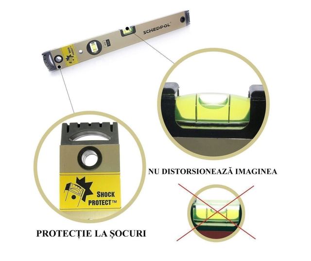 Professzionális szintű LUX 2 buborék 60 cm, vízszintes szintező szem