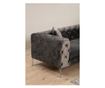 Sofa 3 locuri Hilena, gri antracit