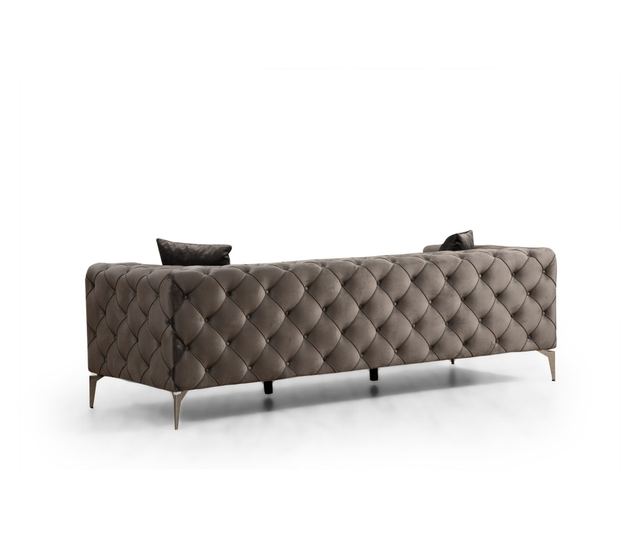 Sofa 3 locuri Hilena, gri antracit