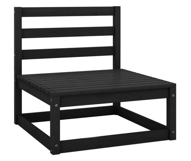 Set vrtne garniture, 10 komada, crna, masivno drvo bora