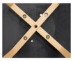 Scaune stil scandinav, lemn, velur, negru, set 4 buc, 49x60x82 cm, Bari