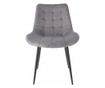 Scaun stil scandinav, metalic, catifea, gri, 53x63x83 cm, Misty