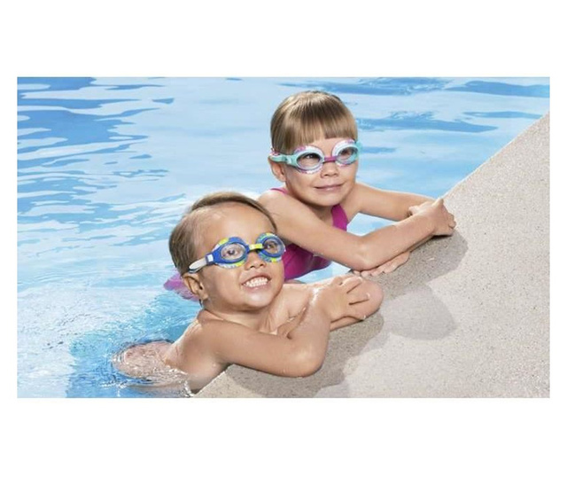 Ochelari inot, pentru copii, antiaburire, albastru, curea 29-45 cm, Bestway