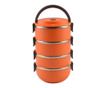 Recipiente pentru transport mancare, plastic, set 4 buc, portocaliu, 4x500 ml, Perfect Home