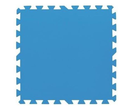 Covor de protectie pentru piscina, suport, polietilena, albastru, set 9 buc, 50x50x0.3 cm, Bestway