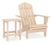 Vrtna stolica Adirondack s stolom, masivno drvo jele thumbnail 1