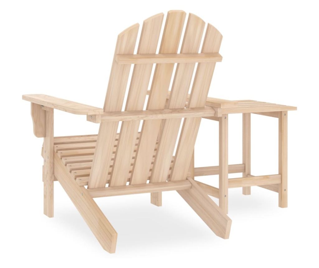 Vrtna stolica Adirondack s stolom, masivno drvo jele - 4
