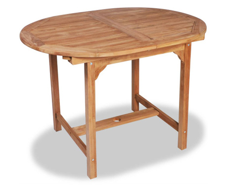 tömör tíkfa kihúzható kerti asztal (110-160) x 80 x 75 cm
