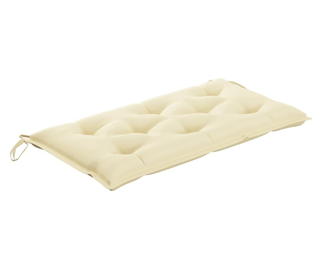 Jastuk za vrtnu klupu krem bijeli 100 x 50 x 7 cm od tkanine