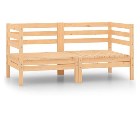 Kutne garniture za vrt, 2 kom., masivno borovo drvo