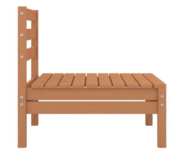 Canapele de mijloc de grădină 4 buc. maro miere lemn masiv pin