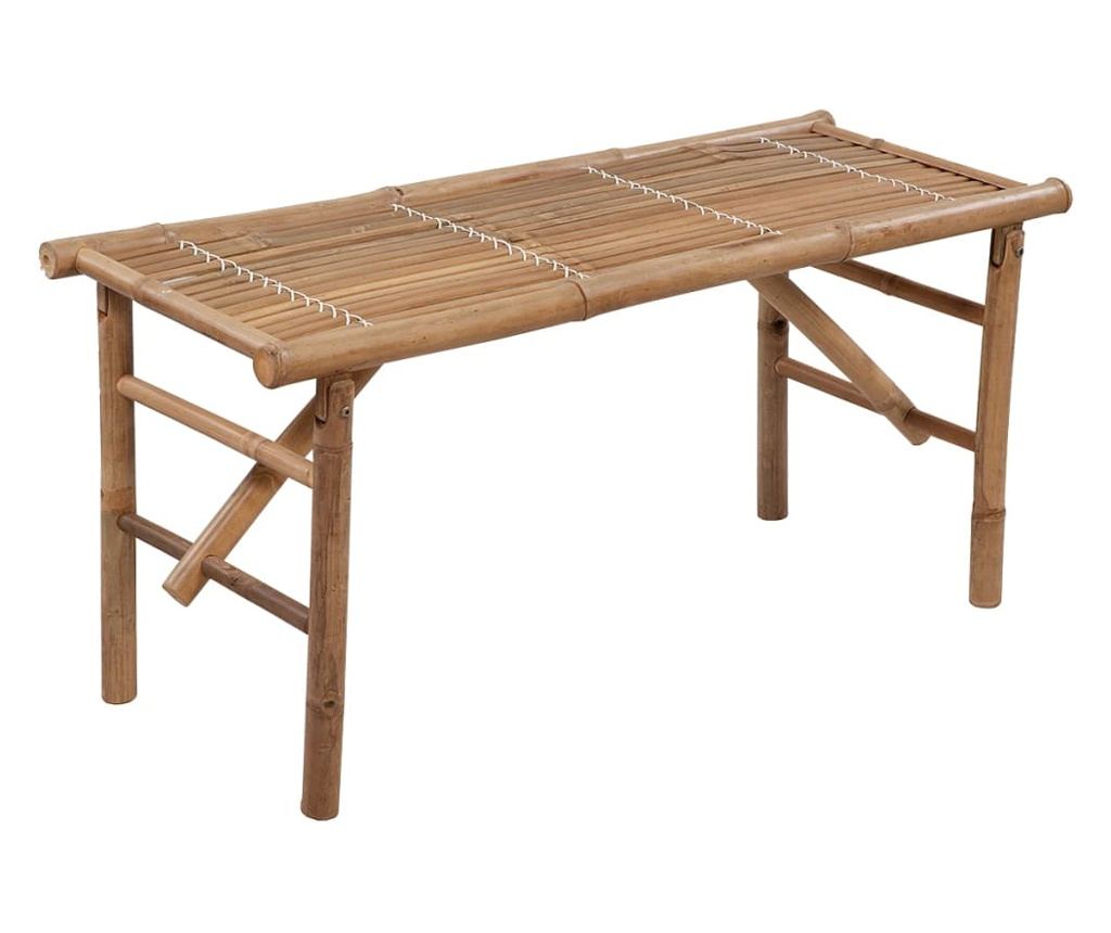 Sklopiva vrtna klupa s jastukom, 118 cm, bambus - 2