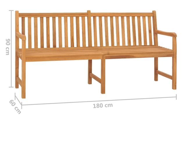 Vrtna klupa 180 cm od masivne tikovine