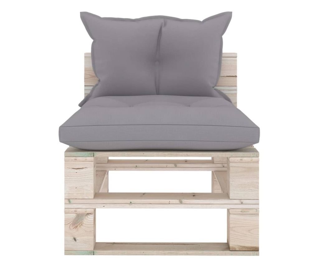 Vrtni set od paleta s jastucima, 6 dijelova, borovo drvo - 10
