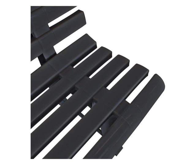 Vrtna klupa 145,5 cm plastična antracit