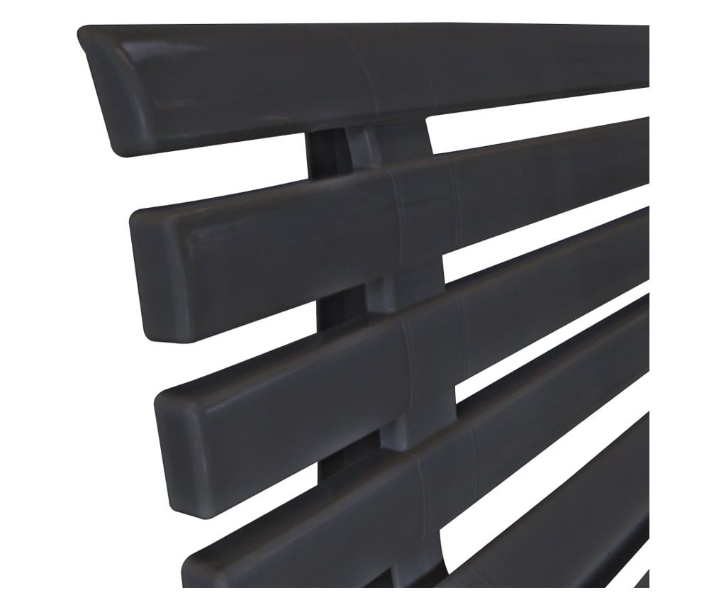 Vrtna klupa 145,5 cm plastična antracit - 11