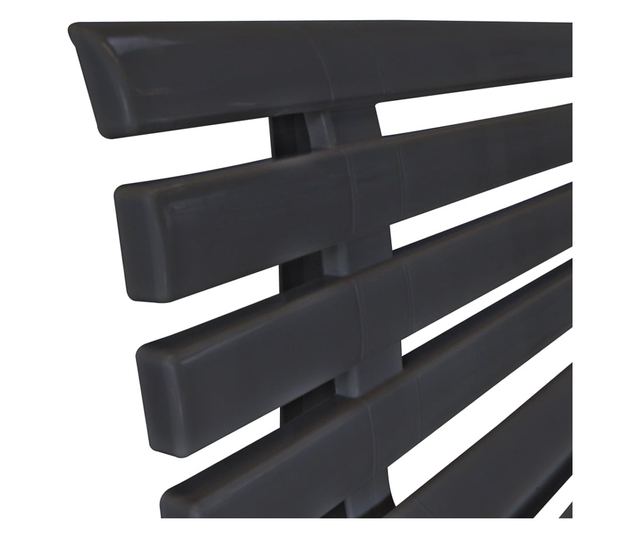 Vrtna klupa 145,5 cm plastična antracit