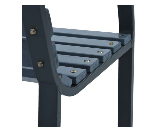 Vrtna klupa 120 cm siva drvena