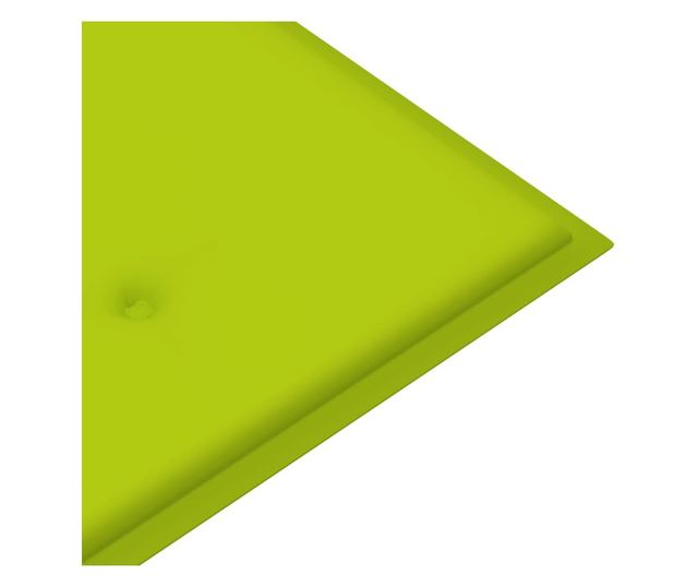 Градинска пейка възглавница, Ярко зелена, 200x50x3 см, Текстил